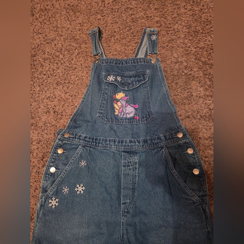 Vintage Disney Holiday Winnie The Pooh Women Overalls